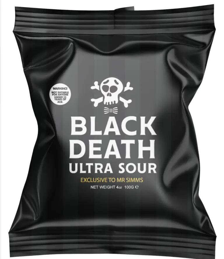 Black Death Ultra Sour - citromos savanyú cukor 100g-EREDETI- a világ egyik legsavanyúbb cukorkája!