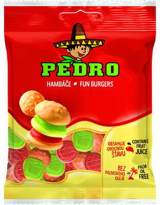 Hamburger gumicukor 80g Pedro