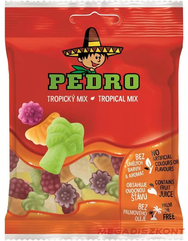 Trópusi gumicukor mix 80g Pedro