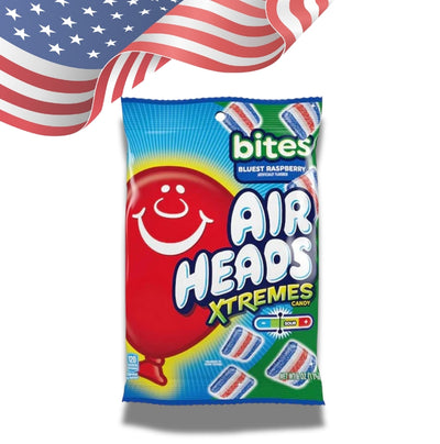 Airheads Xtremes Bites Blue Raspberry savanyú áfonyás olvadós rágó 170g
