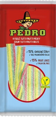 Extra savanyú Tutti frutti szíj gumicukor Pedro 80g