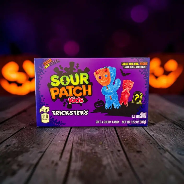 Sour Patch Tricksters Box limitált halloweeni különkiadás savanyú gumicukor 100g