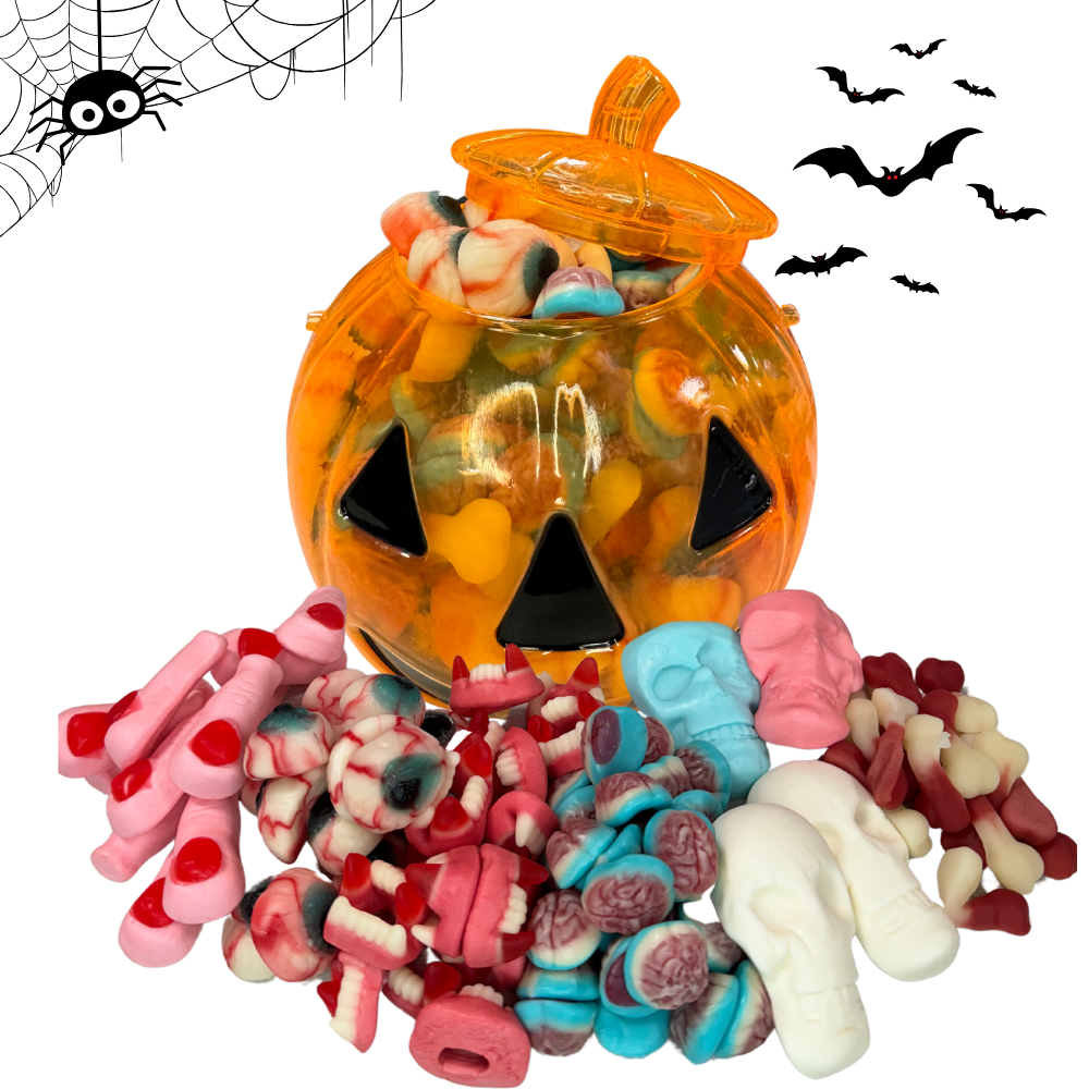 Halloween Mix Tök alakú zárható dobozban 1500g