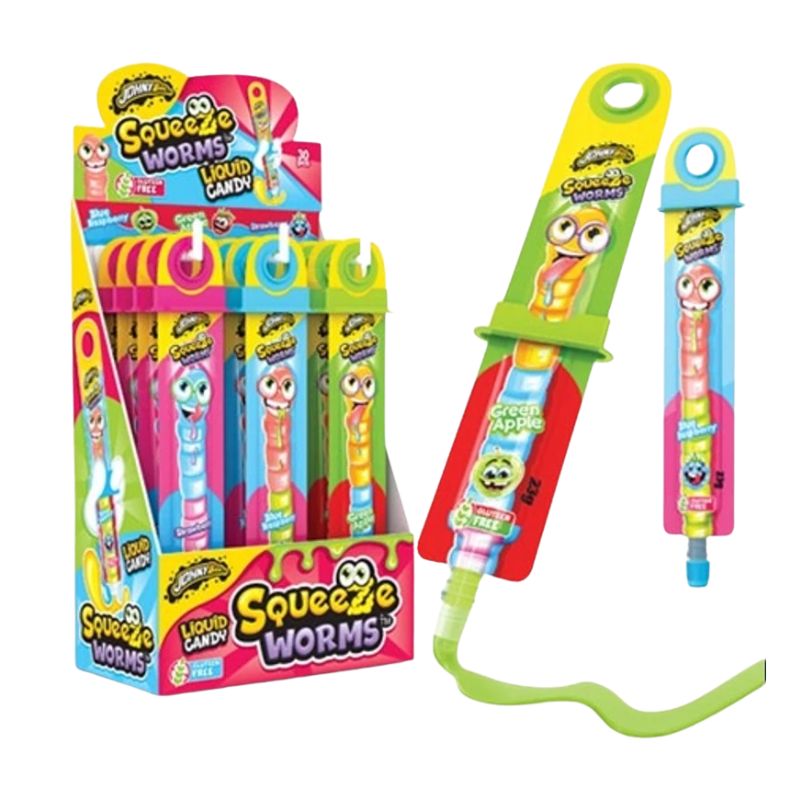 Johny bee squeeze worms 23G folyékony édesség