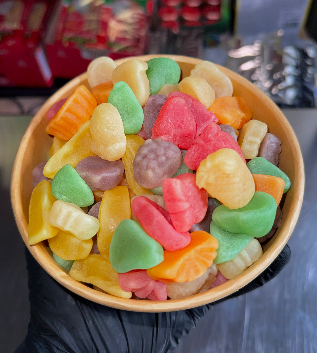 Extém puha zselével töltött tropical gumicukor mix