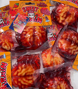 Sweet Brain Halloween 120g - edible brain -shaped gum sugar strawberry with sugar syrup