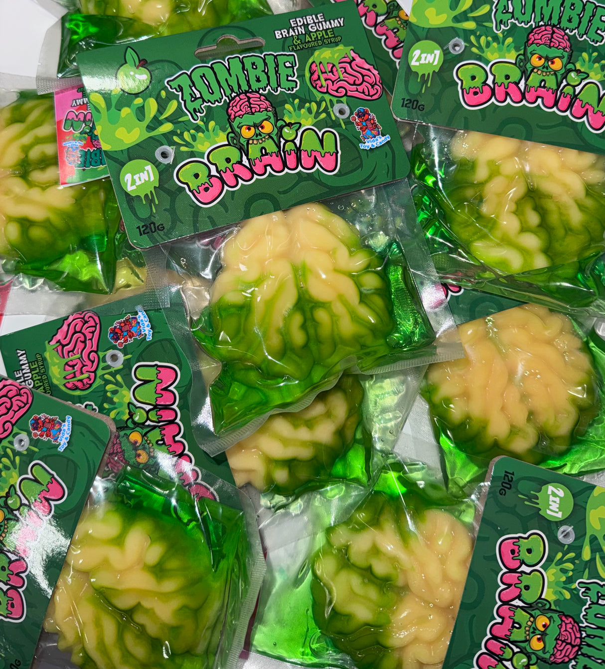 Óriás 3D agy zöldalmás -  Zombie Brain Halloween 120g