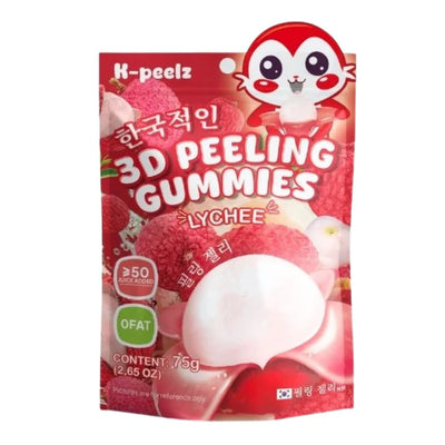 K-Peelz Lychee 3D Peeling Gummies 75g - hámozható licsi gumicukor