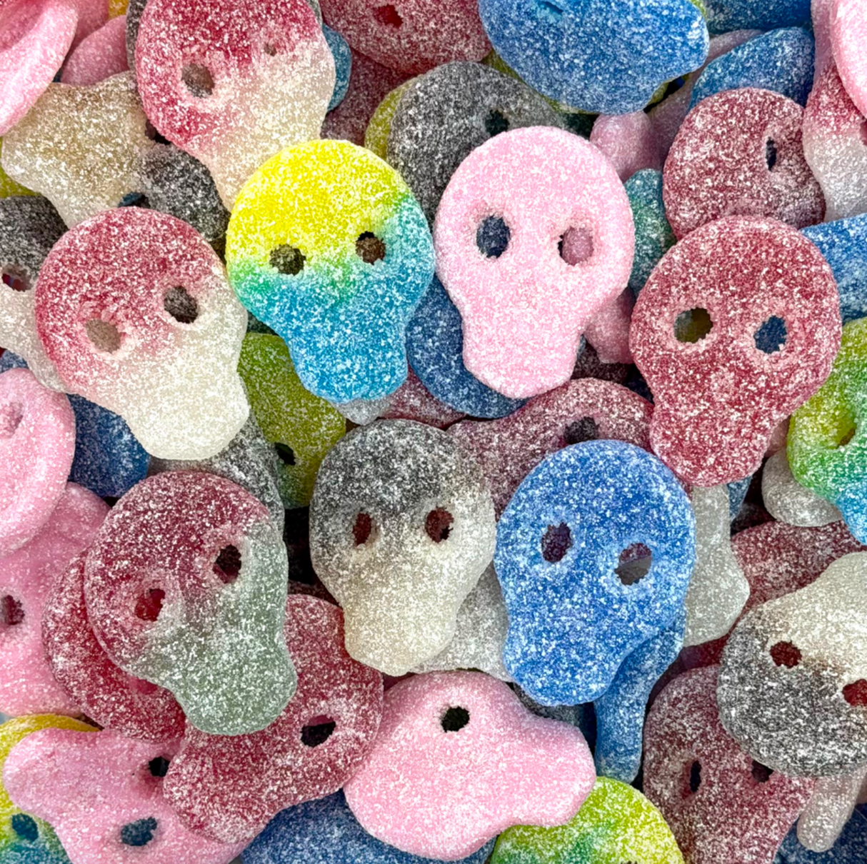 Swedish Style Extreme Sour Skull Gummy Candy - Gluten-Free