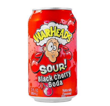 Warheads Sour Black Cherry Soda cseresznye ízű savanyú üdítőital 330ml - 🍭CandyDaddy🍬