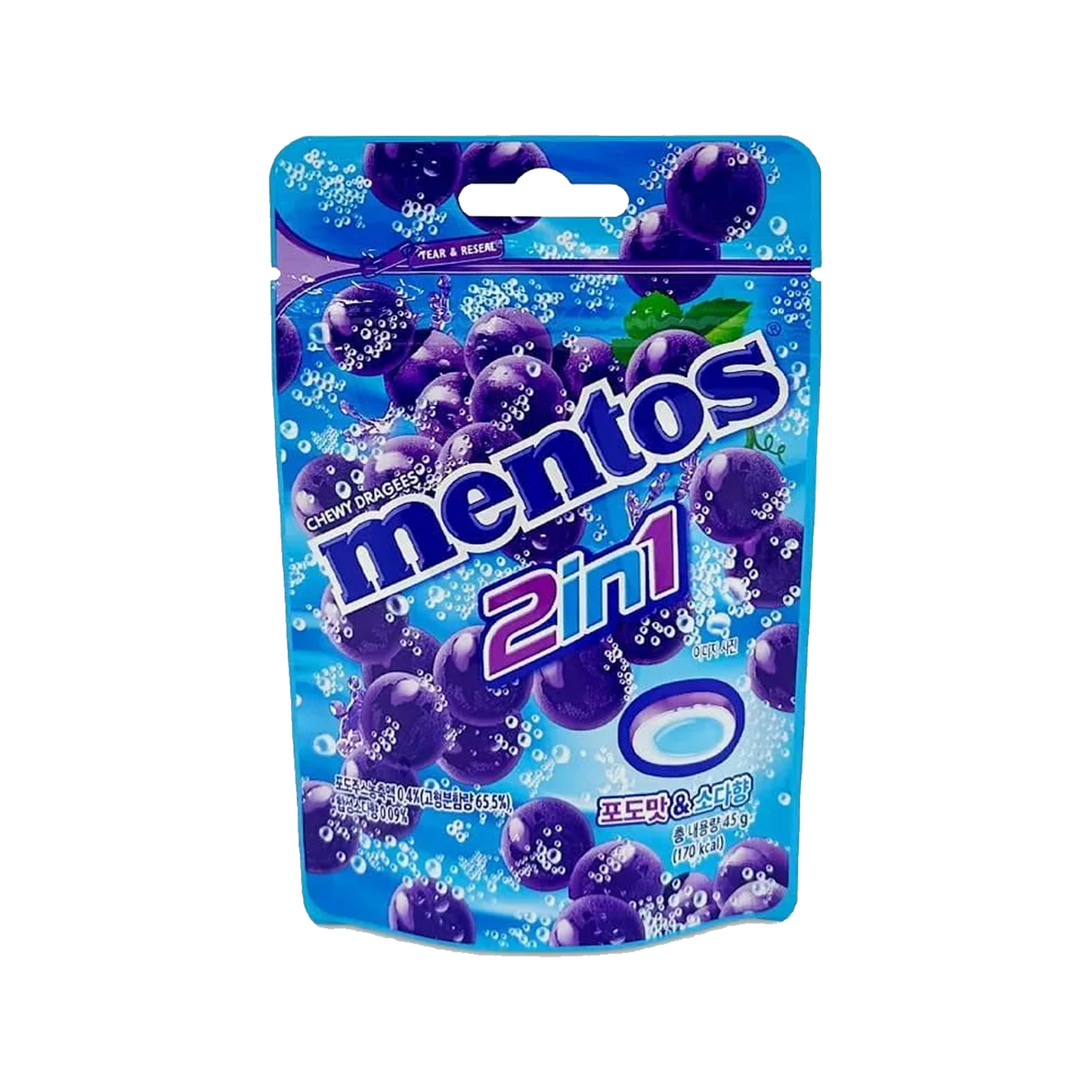 Mentos 2in1 Grape Soda Flavor Szőlő íz 45g