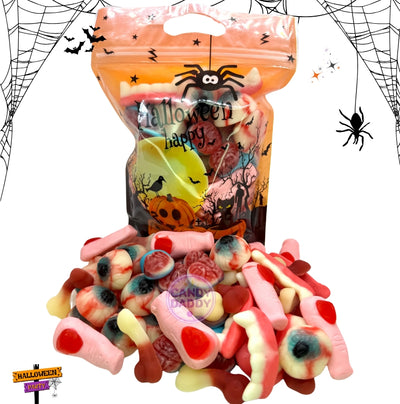 Horror Halloween Gumicukor Mix 500g - Halloween Party csomagolásban,narancssárga