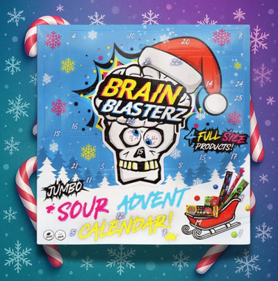 Brain Blasterz Jumbo adventi kalendárium extra savanyú cukorka válogatás 306g