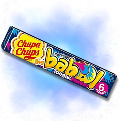 Chupa Chups Big Babol Tongue Painter - áfonyás nyelvfestős rágó 6db 28g