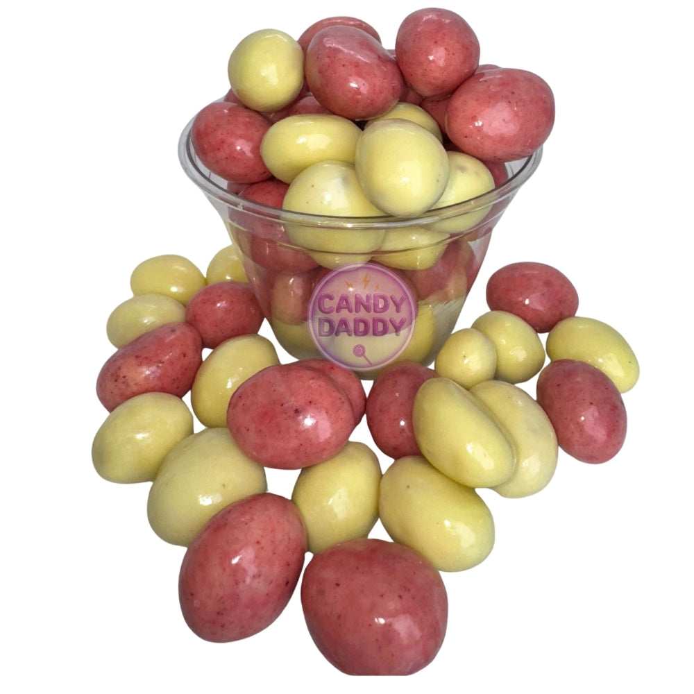 White chocolate strawberry dragee 100g