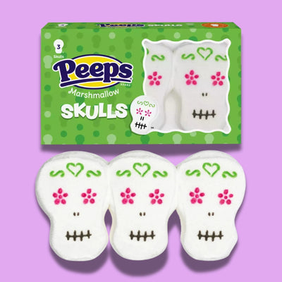Peeps Marshmallow Skulls 43g Amerikai halloween koponya pillecukor