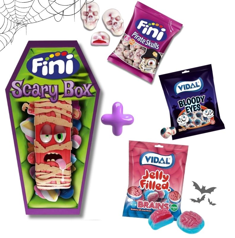 Halloween party sweets selection 5 parts