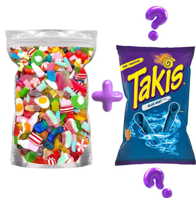Édes gumicukor mix 1kg + Random Takis Sweet & Salty Duo