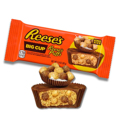 Reese's Peanut Butter Big Cup with Reese's Puffs King Size 68g