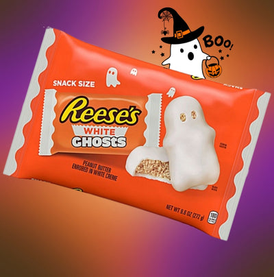 Reese's Peanut Butter White Ghosts - Fehércsokoládés mogyoróvajas szellemek Halloween Limitált kiadás 272g