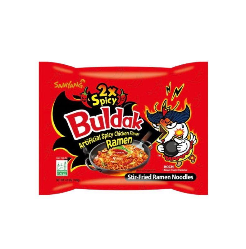 Buldak 2x csípős ramen tészta