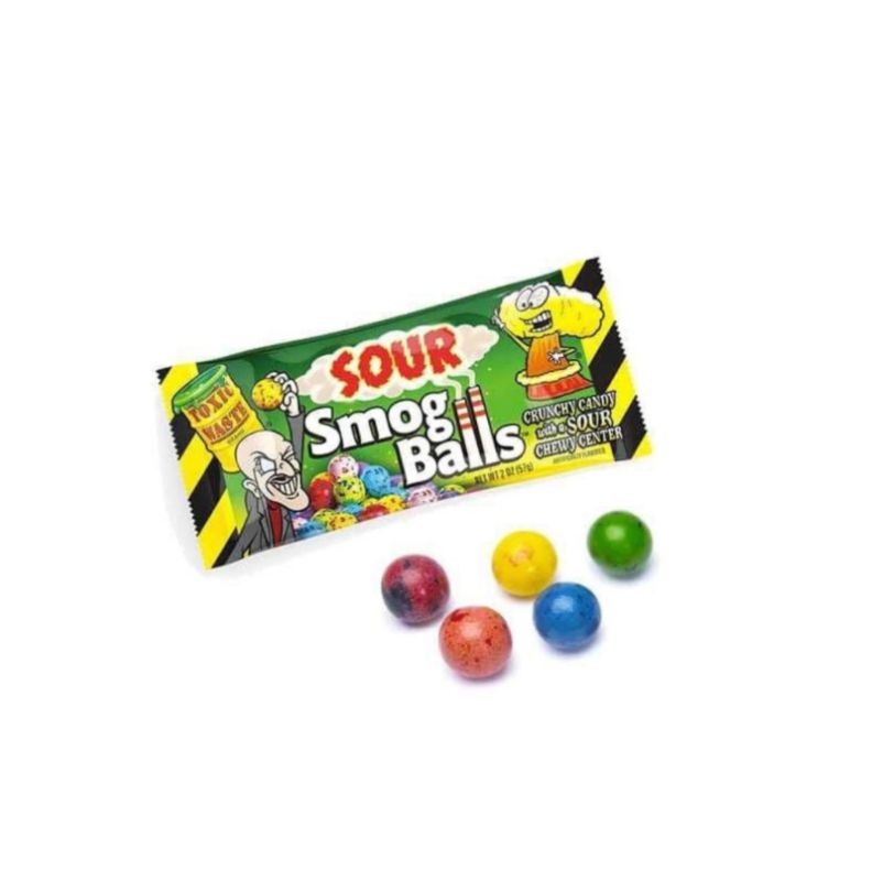 Deșeuri toxice Smog Balls Sour Candy 48g