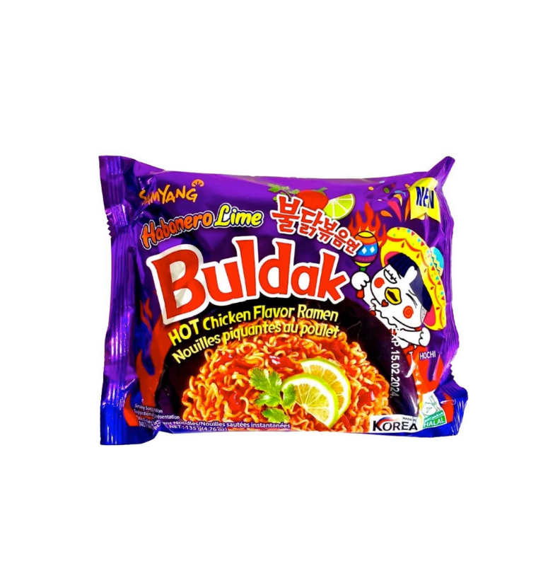 Buldak Habanero-Lime ramen noodles