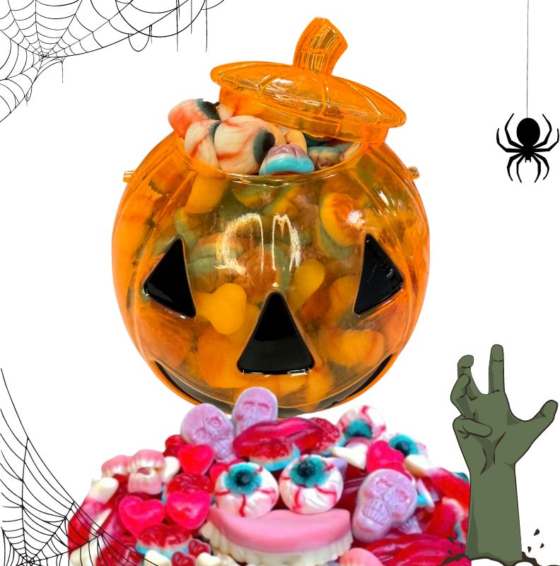 Halloween Mix Tök alakú zárható dobozban 1500g