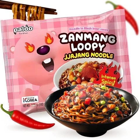 Paldo Zanmang Loopy Spicy koreai jjajang intant csípős tészta 110g