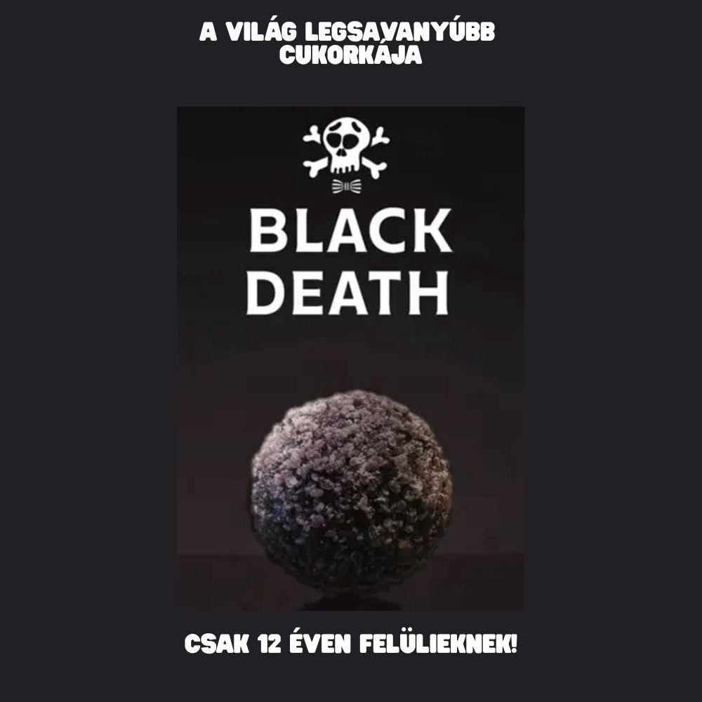Black Death Ultra Sour - citromos savanyú cukor 100g-EREDETI- a világ egyik legsavanyúbb cukorkája!