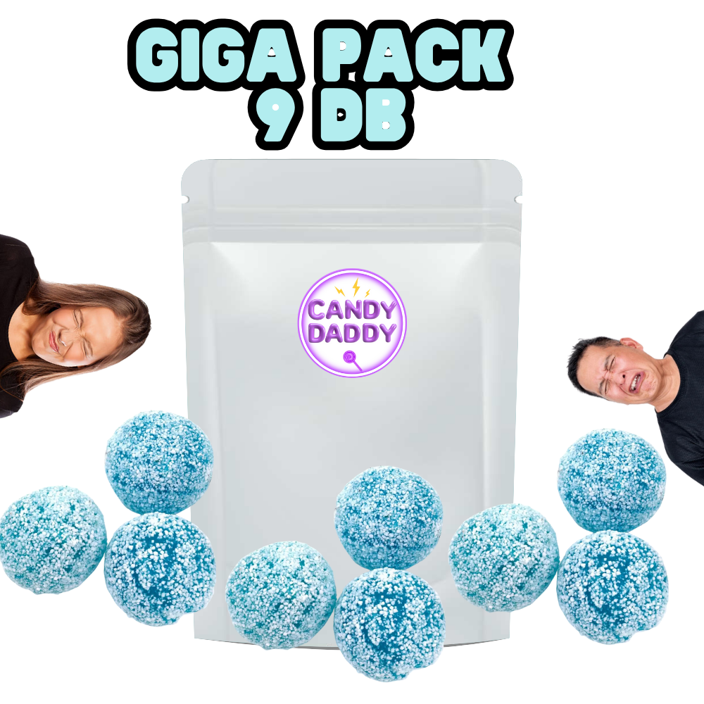 Giga Pack 9 db A világ legsavanyúbb cukorkája- Barnett's Mega Sour Challenge Raspberry