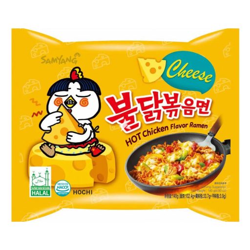 140g Samyang Buldak Tészta Csípős Csirke és Sajtos Ízesítéssel