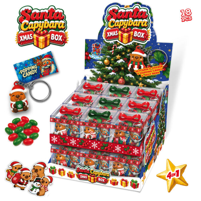 Santa capybara xmas box 20g cukorkával