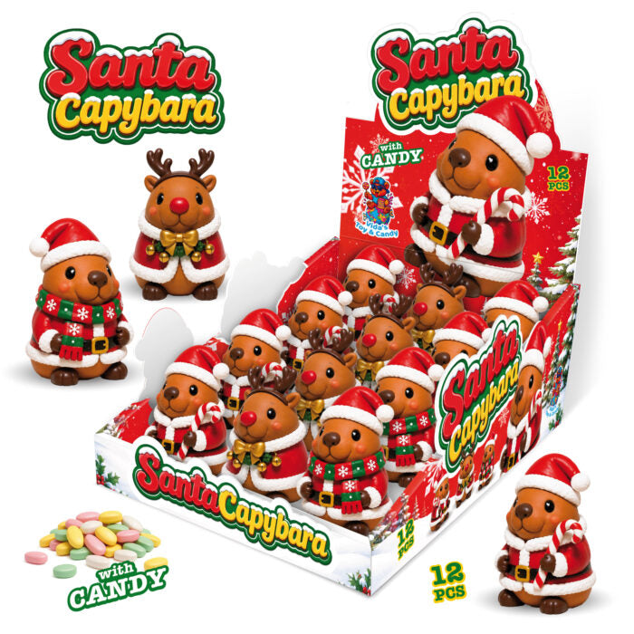 Santa capybara játék cukorkával 5g