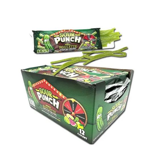 Sour Punch Pickle Roulette castraveți murați gummy ruleta 128g