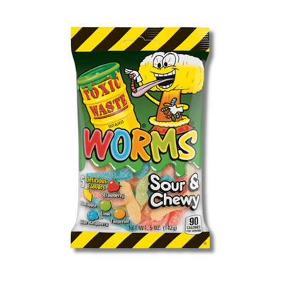 Toxic Waste WORMS savanyú gumicukor kukacok 142g