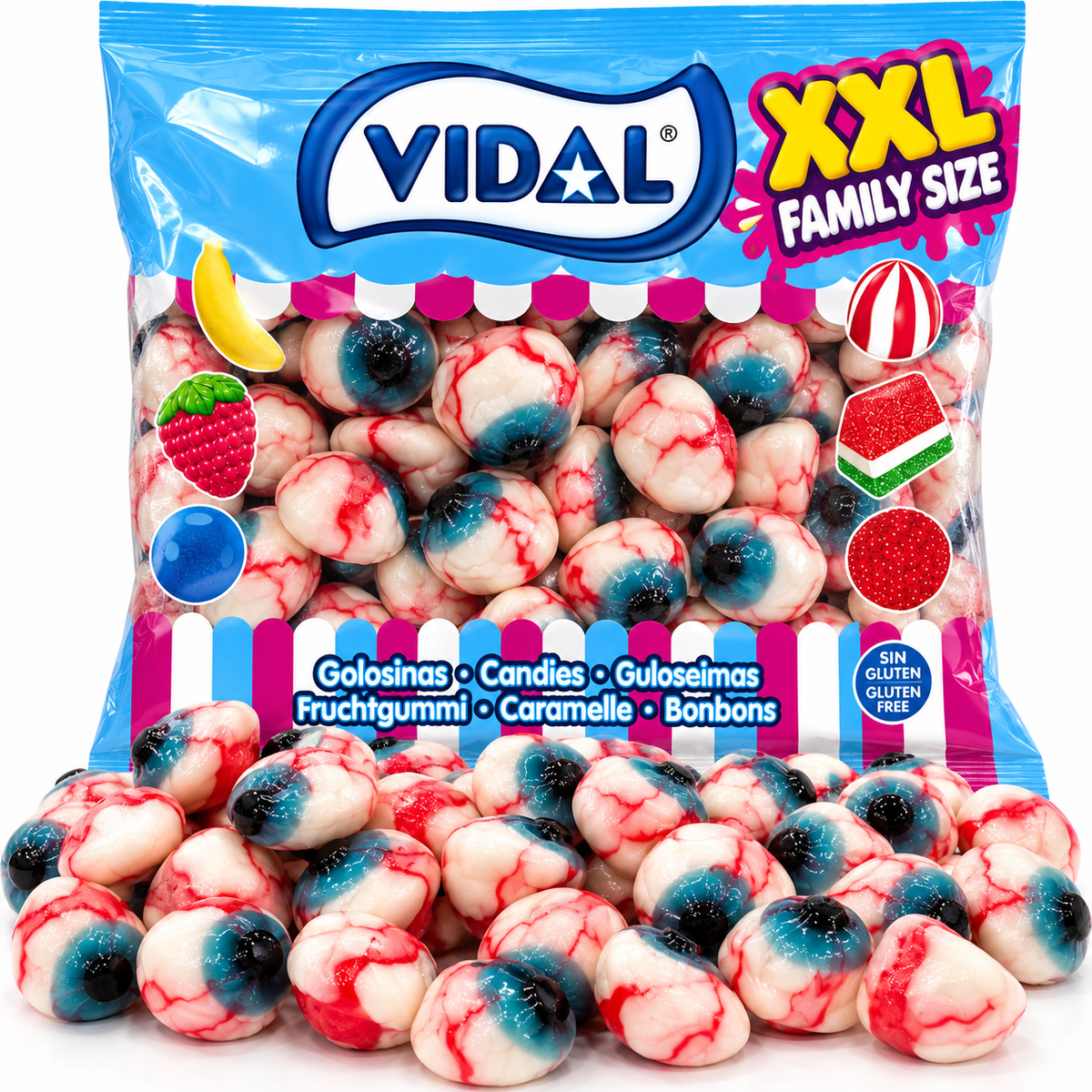 Véres szemgolyó gumicukor családi kiszerelés 1000g