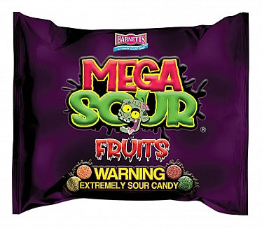 Barnetts Mega Sour Fruits 104g a világ egyik legsavanyúbb cukorkája!
