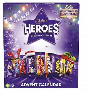 Cadbury Heroes Advent Calendar csokoládé adventi naptár 230g