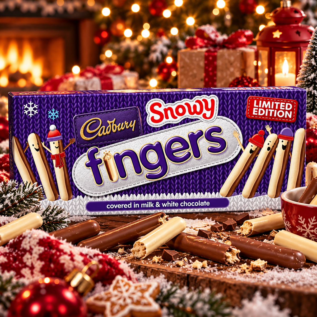 Cadbury Snowy Fingers tejcsokis rudak 115g