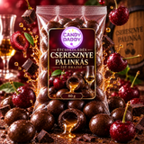 Cseresznye pálinkás drazsé 100g Étcsokoládés