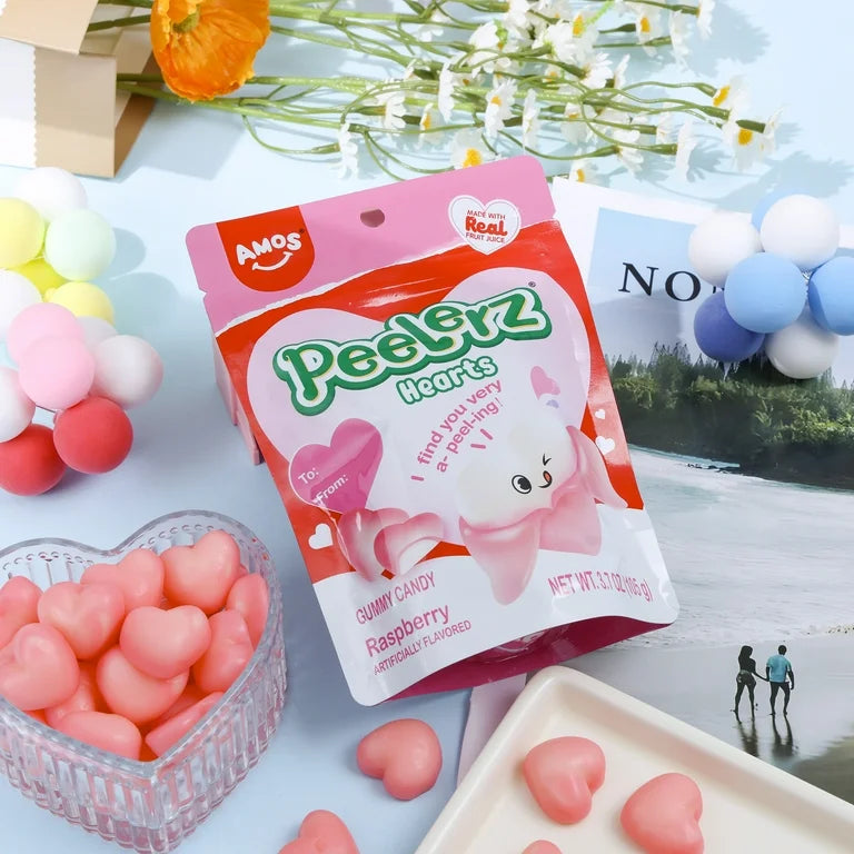 Amos Heart Shaped hámozható szív alakú gumicukor 65g