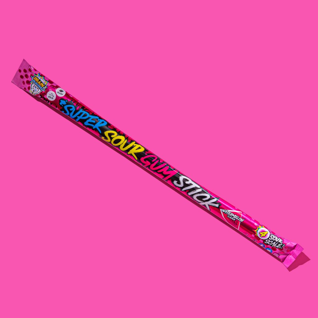 Brain Blasterz Super Sour Gum Stick Level 4 Sour 22g - extra savanyú óriás rágó