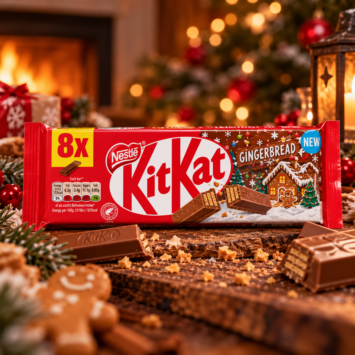 Kit Kat Gingerbread - Mézeskalács ízű Kit Kat csokoládé 165g