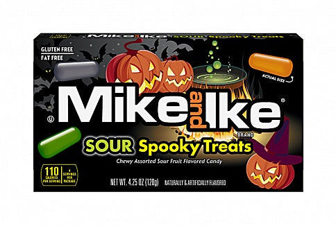 Mike and Ike Sour Spooky Treats Limitált Halloween savanyú Cukorkaválogatás 120g