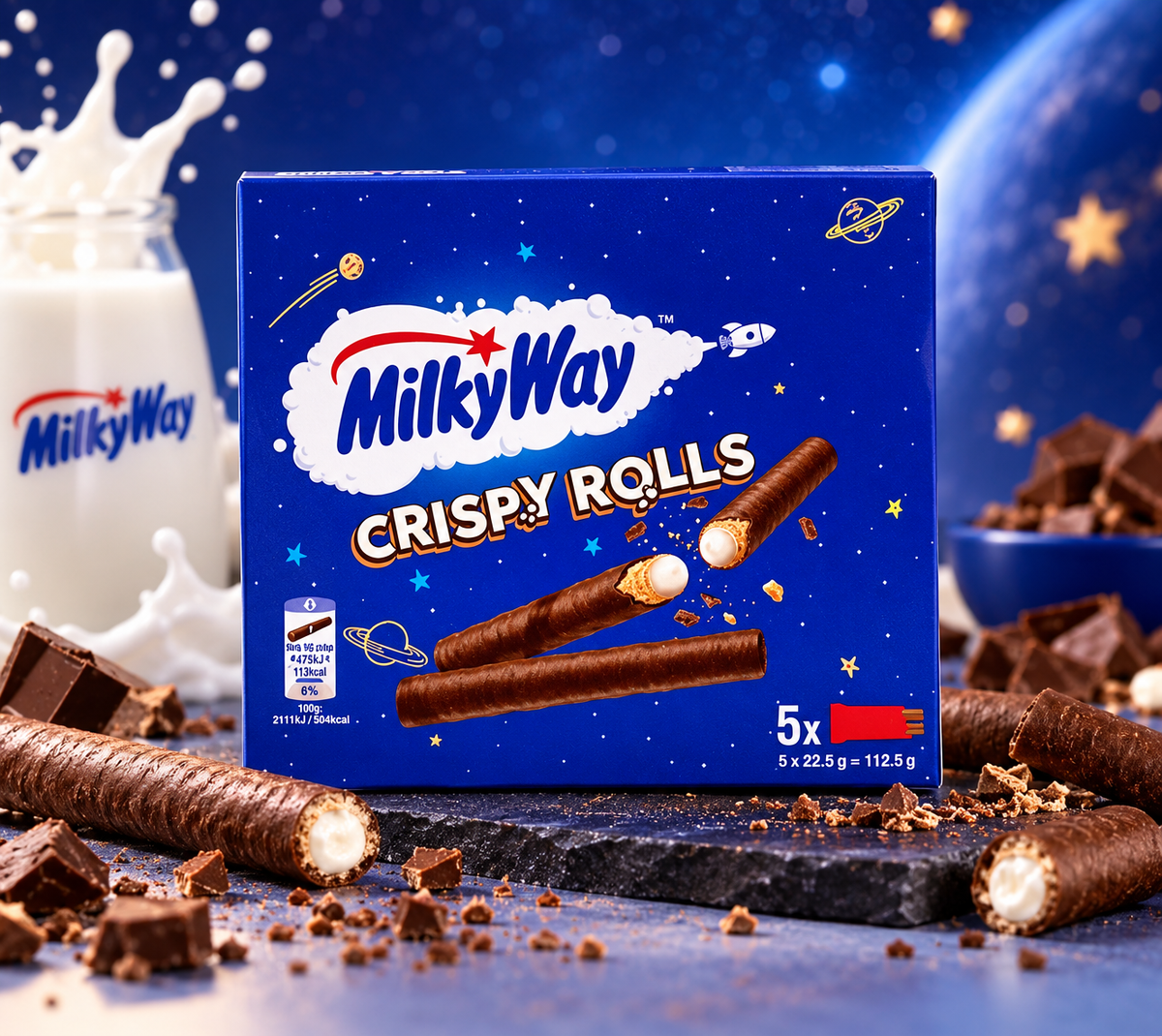 Milky Way Crispy Rolls 22g