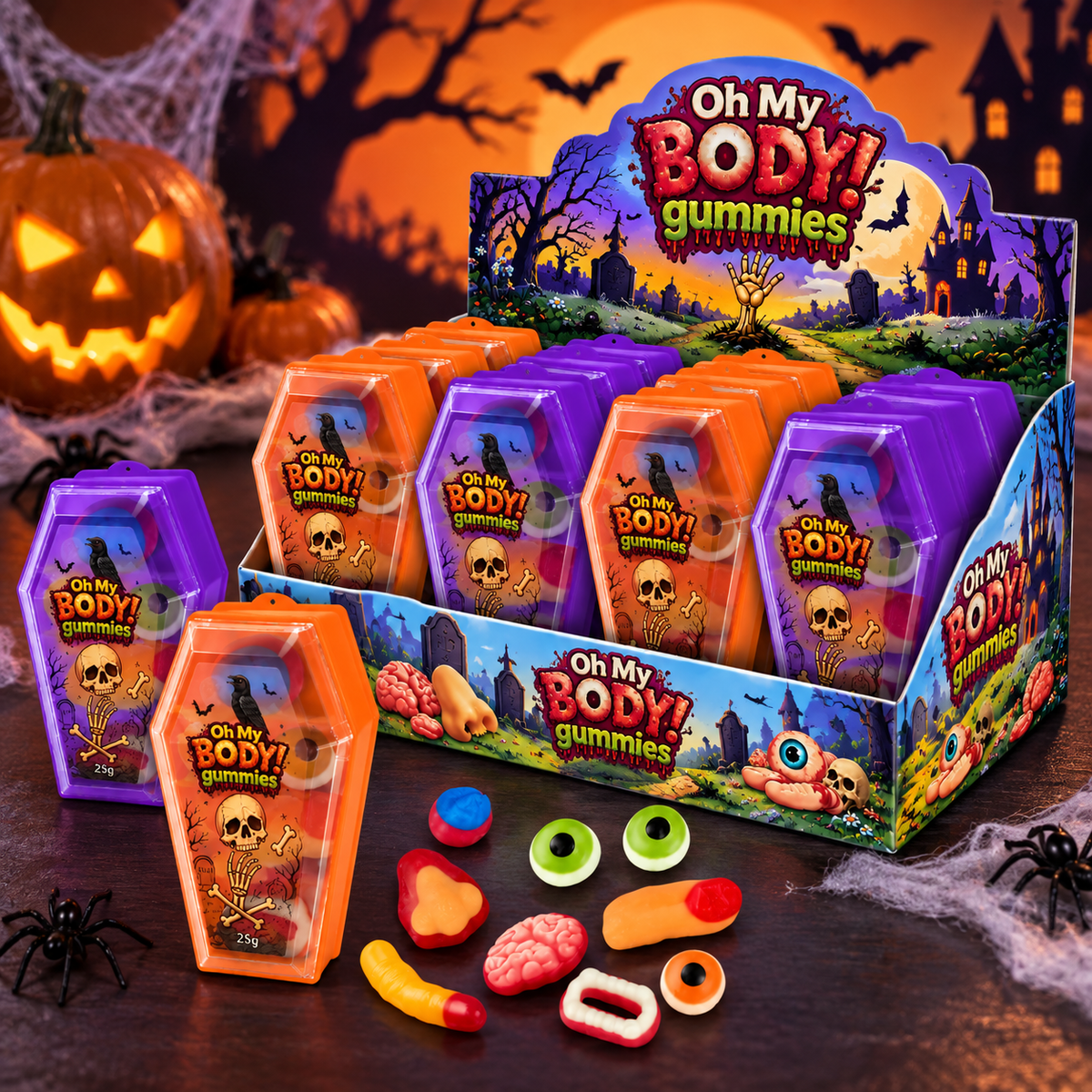 Gumicukor koporsó - Oh My body 25g Halloween gumicukor