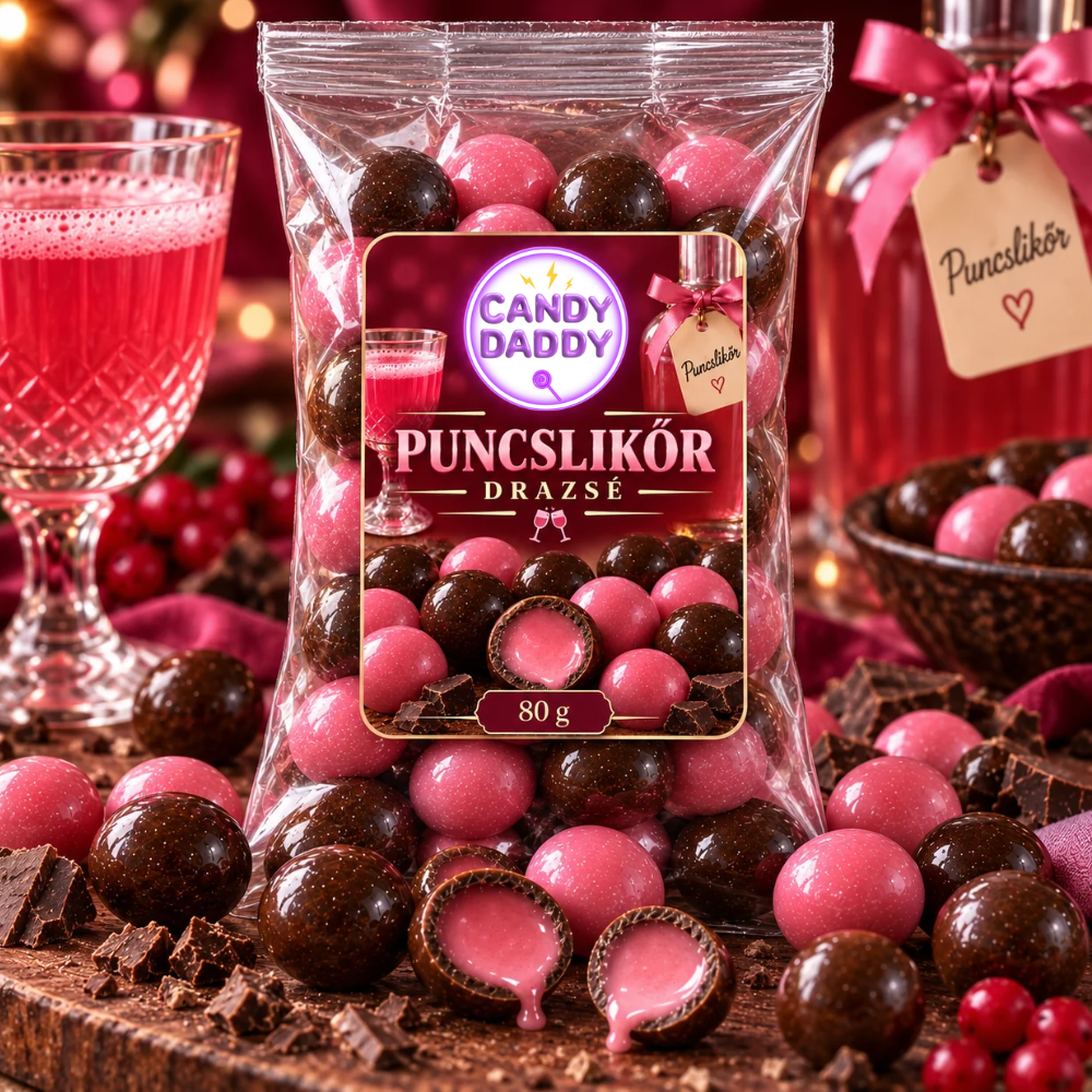 Puncslikőr drazsé 80g - alkoholos