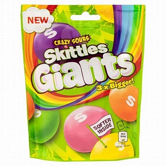 Skittles Giants Crazy Sours Óriás savanyú gumicukor 132g