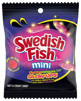 Swedish Fish Mini Glow Ups 190g világítós gumicukor